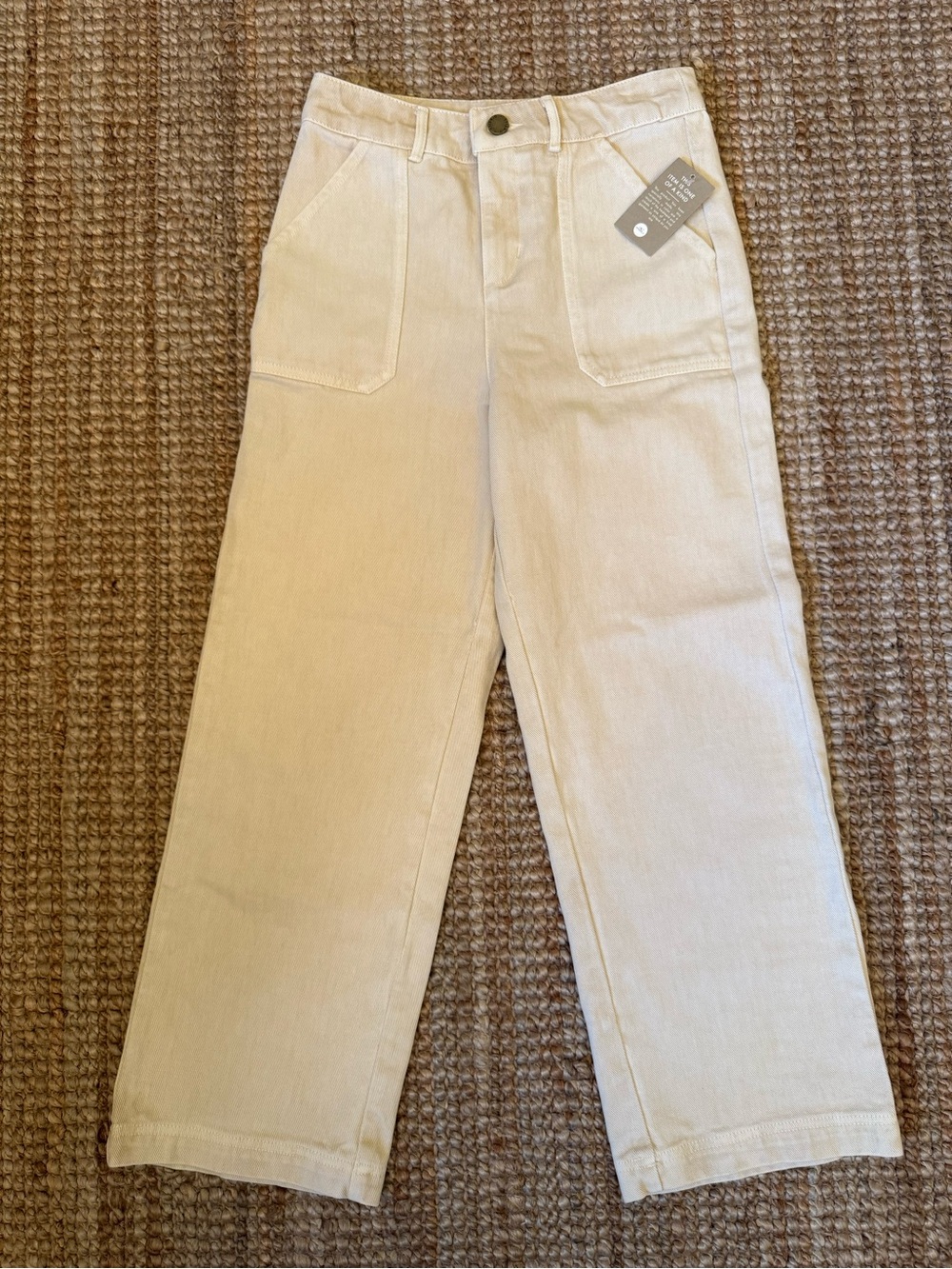 O'Neill Girls  Cream Wide-Leg  Jeans NWT